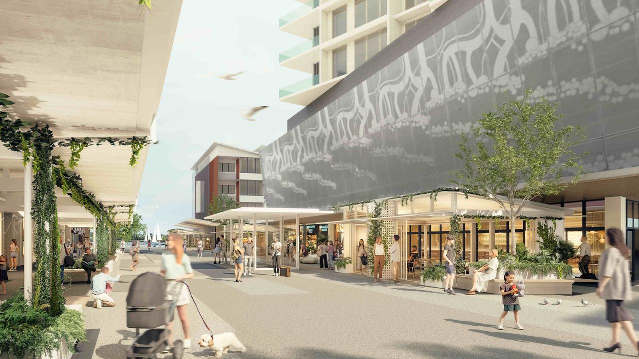 An artist's impression of the new-look Portside Wharf in Hamilton.