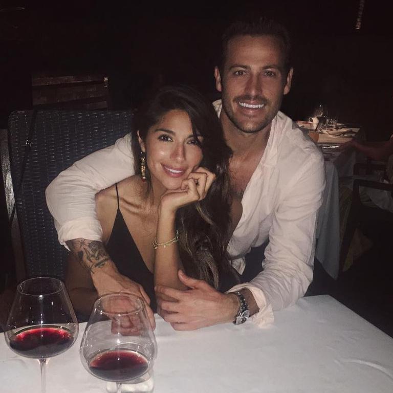 Tyson Mullane cosies up to girlfriend Pia Miller on a Bali getaway, “She said YES!!!!!!!!!!! (To another glass of wine).” Picture: Instagram