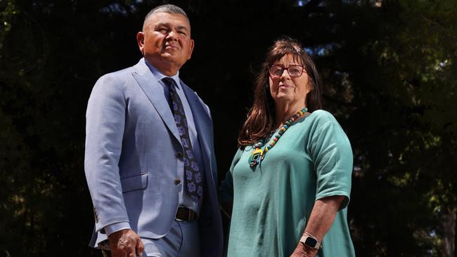 Acting Forster LALC chief executive Roy Ah-See and OLALC chief executive Annette Steele. Picture: Jane Dempster / The Daily Telegraph.