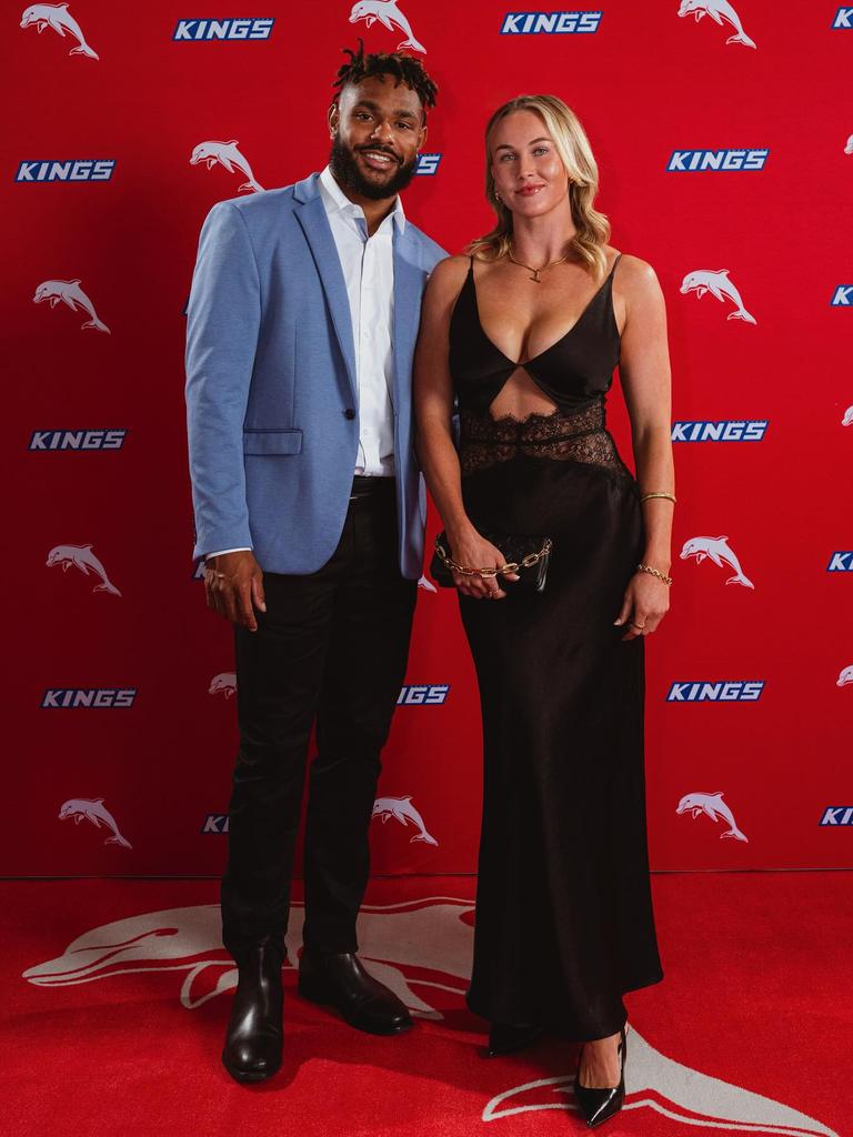 NRLW player Jaime Chapman on the Dolphins red carpet. Picture: Instagram.