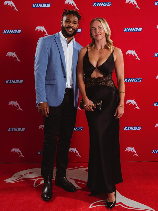 NRLW player Jaime Chapman on the Dolphins red carpet. Picture: Instagram.