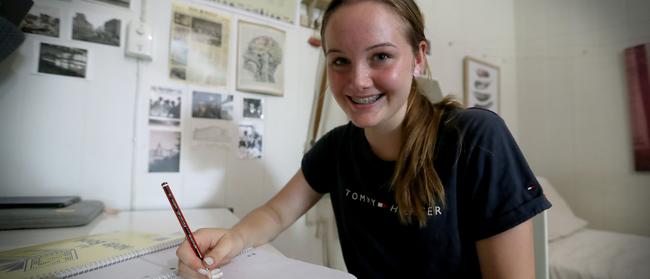 Tess Lynn Year 12 case study, Tess wants to get a high atar to get into physio. Picture: Jamie Hanson