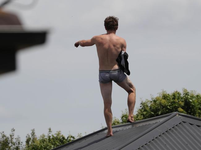 Man on roof of house around Portland St Norlane possibly due to mental health ssuesÃ Legal Note Identifying the man  could be an issueÃPicture: Mark Wilson