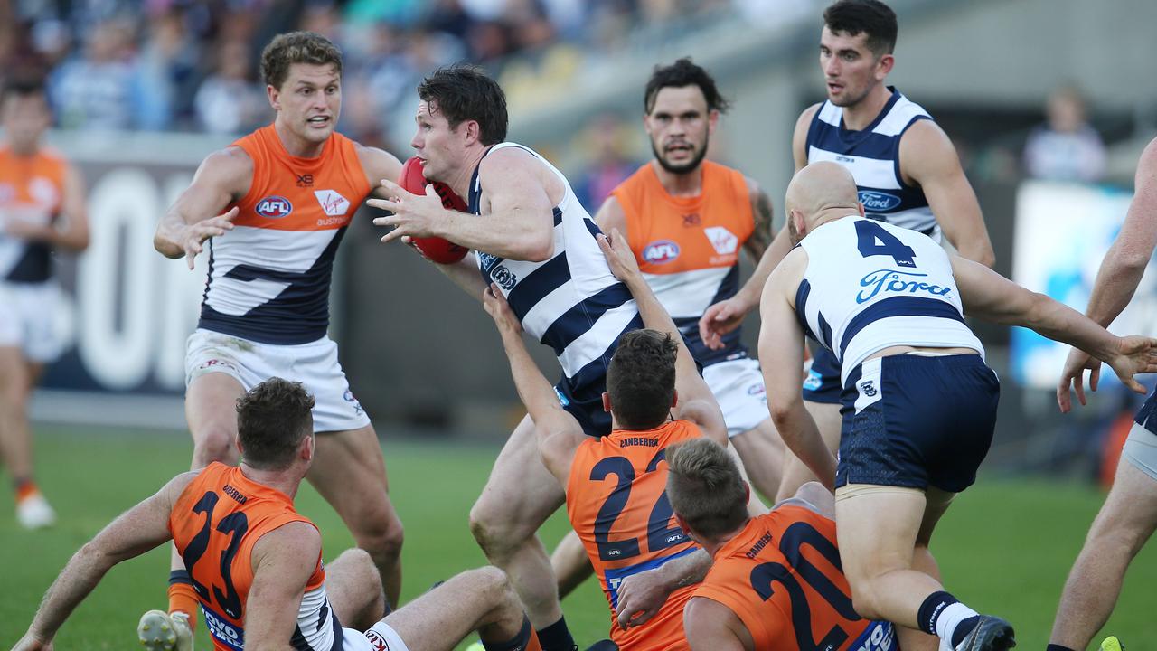 Congestion during the Geelong v GWS game earlier this year. Picture: Michael Klein