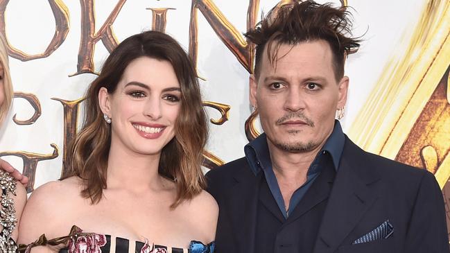 Anne Hathaway has said that Depp is “as real a person as you can be”. Picture: Alberto E. Rodriguez/Getty Images for Disney