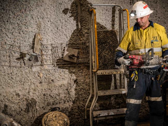 Worker Deep Varma underground at the Cadia mine operated by Newmont, near Orange NSW. Picture: Newmont Cadia Website