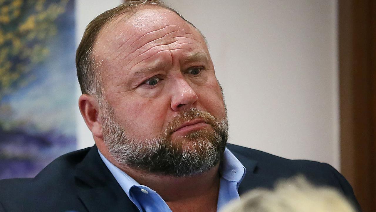 Alex Jones will have to pay the families of the Sandy Hook shooting victims $1.5 billion. Picture: Briana Sanchez/Pool via Reuters