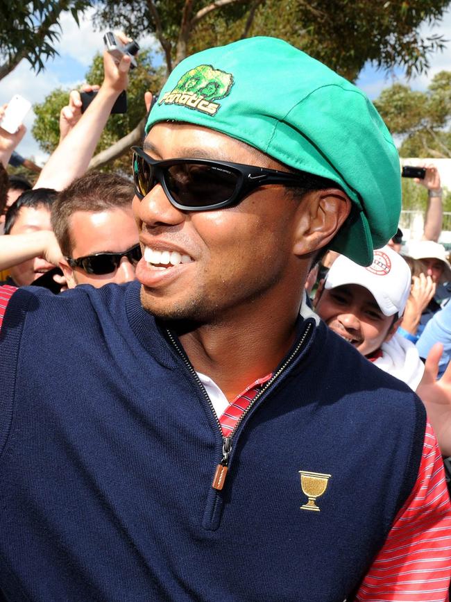 Everyone wanted to see Tiger Woods at Royal Melbourne in 2011. Pic: AFP