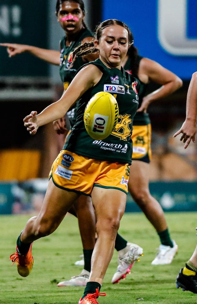 St Mary's Shakalia Gardiner-Dunn was named the NTFL Round 3 Rising Star nominee of the 2024-25 season. Picture: Celina Whan / AFLNT Media