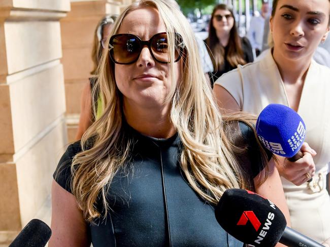 DECEMBER 04, 2024, Raina Jane Cruise appears at Adelaide court  for her assault upon a pregnant police officer. Picture: Roy VanDerVegt,