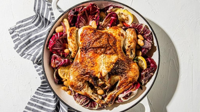 Elizabeth Hewson's roasted butterflied chook is a winner.