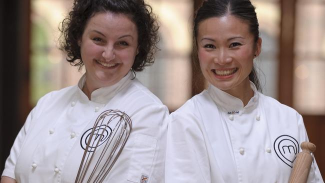 Inaugural MasterChef winner Julie Goodwin with runner-up Poh Ling Yeow. Picture: Supplied