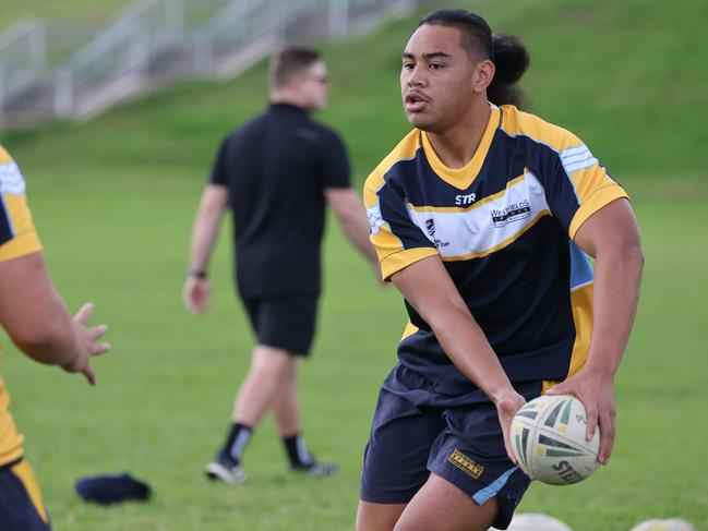 Westfields Sports High’s front-rower Sam Tuivaiti, 17. Picture: David Swift