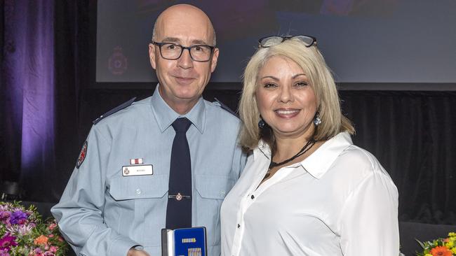 Jeff Doedens with wife Gillian after accepting the award.