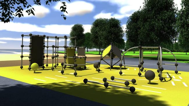 An artist’s impression of the region's first outdoor parkour facility coming to Pelican Waters.