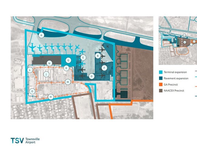 Proposed 20-year expansion plans for Townsville Airport.