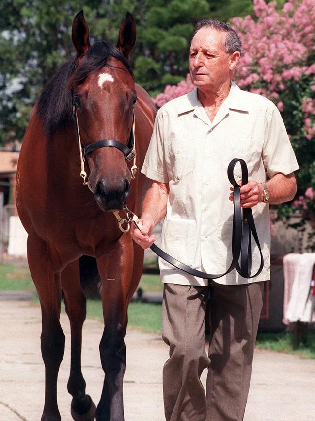 Syd Brown with Crimson Flight in 1998.