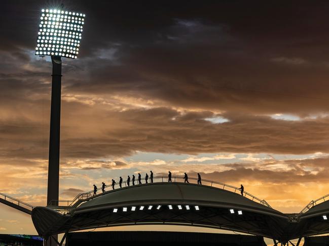 Adelaide Oval’s RoofClimb. Picture: John Montesi