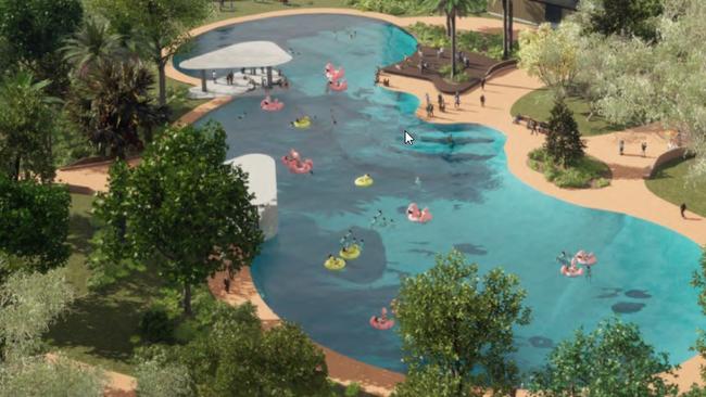 An artist impression of a proposed swimming lagoon at the Birkdale Olympic precinct. PHOTO: Redland City Council