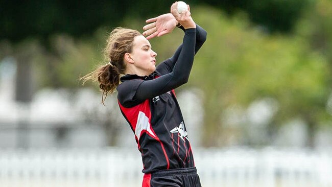 Women's Premier Cricket: Makinley Blows in action for Essendon Maribyrnong Park EMP. Picture: Arj Giese