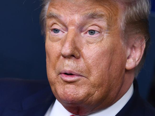 US President Donald Trump speaks to the press in the Brady Briefing Room of the White House in Washington, DC, on August 3, 2020. (Photo by Brendan Smialowski / AFP)