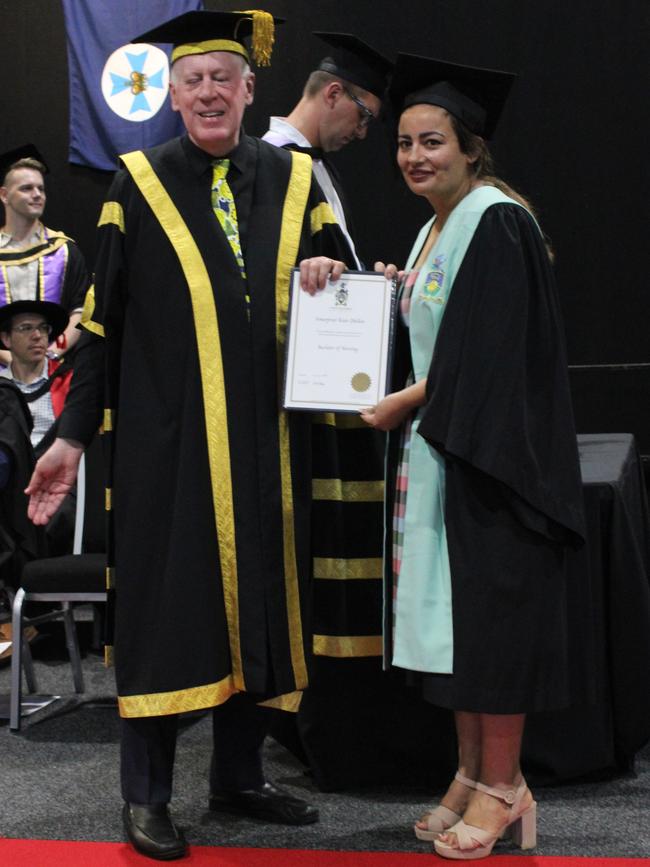Simarpreet Dhillon graduated with a Bachelor of Nursing at the CQUniversity graduation ceremony in Bundaberg on December 14, 2023.