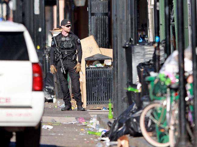 Police at the scene of the attack. Picture: Getty Images