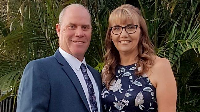 Senior Constable David (Dave) Masters with his wife Sharon. Picture: Facebook