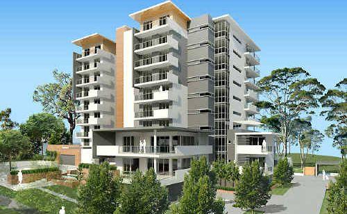 An artist’s impression of the eight-storey-high apartment complex that Bernoth Holdings wants to build in South Toowoomba, next to the City Golf Club. Picture: Supplied