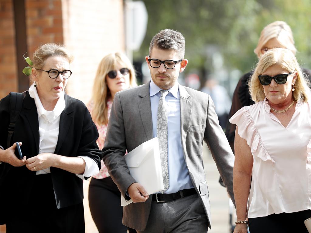 Today show producer, Thomas Joseph Nicol (centre) with lawyer Penny Musgrave (left). Picture: NCA NewsWire / Nikki Short