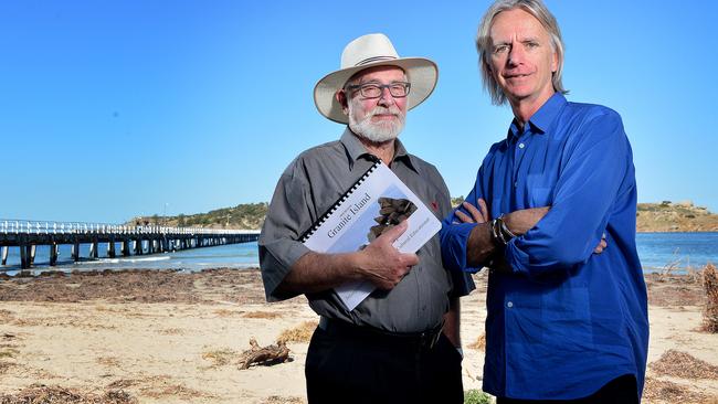 Will Hendriks and film director Scott Hicks are pushing for a $20 million arts and museum complex for Granite Island. Picture: Bianca De Marchi