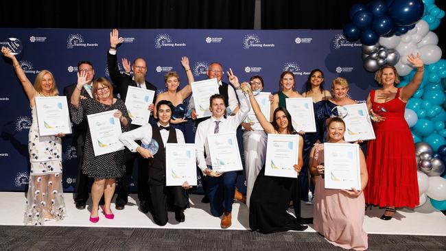 All the NT winners of the training awards are vying for the national gong at an awards ceremony in Hobart. Picture: Supplied