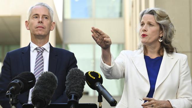 Immigration Minister Andrew Giles and Home Affairs Minister Clare O'Neil. Picture: NCA NewsWire / Martin Ollman