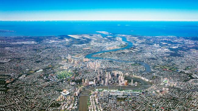 The decision on whether the Queensland capital and regions in the state’s southeast will hold the Games in 11 years will be made around 6pm on Wednesday. Image supplied by URBIS (LANDSCAPE ARCHITECTS)