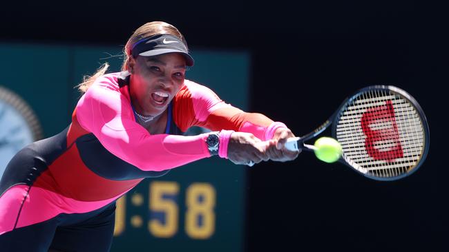 Australian Open tennis. 10/02/2021. Day 3. Serena Williams vs Nina Stojanovic on Rod Laver Arena. Serena Williams d