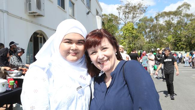 Pictured at the Arundel Mosque open day Nisa Johnson and Dominique Lummus. Picture: Mike Batterham