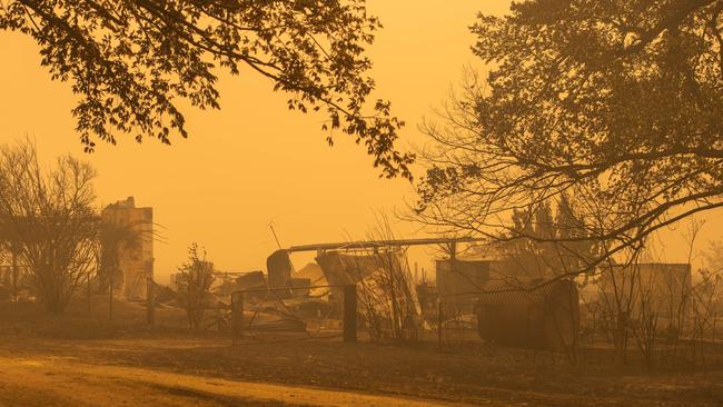 Destruction in Cudgewa. Picture: Jason Edwards