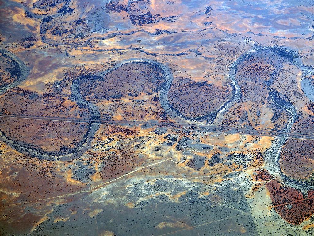 An aerial view of a portion in New South Wales of the Murray-Darling Basin