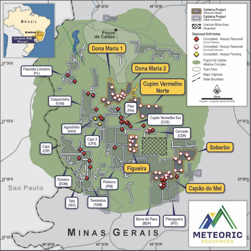 The Caldeira project. Pic: Meteoric Resources