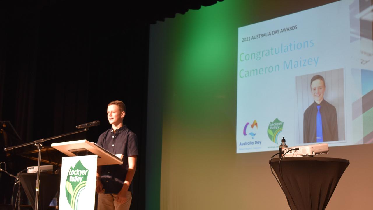 Young Citizen of the Year 2021 Cameron Maizey. Photo: Hugh Suffell.