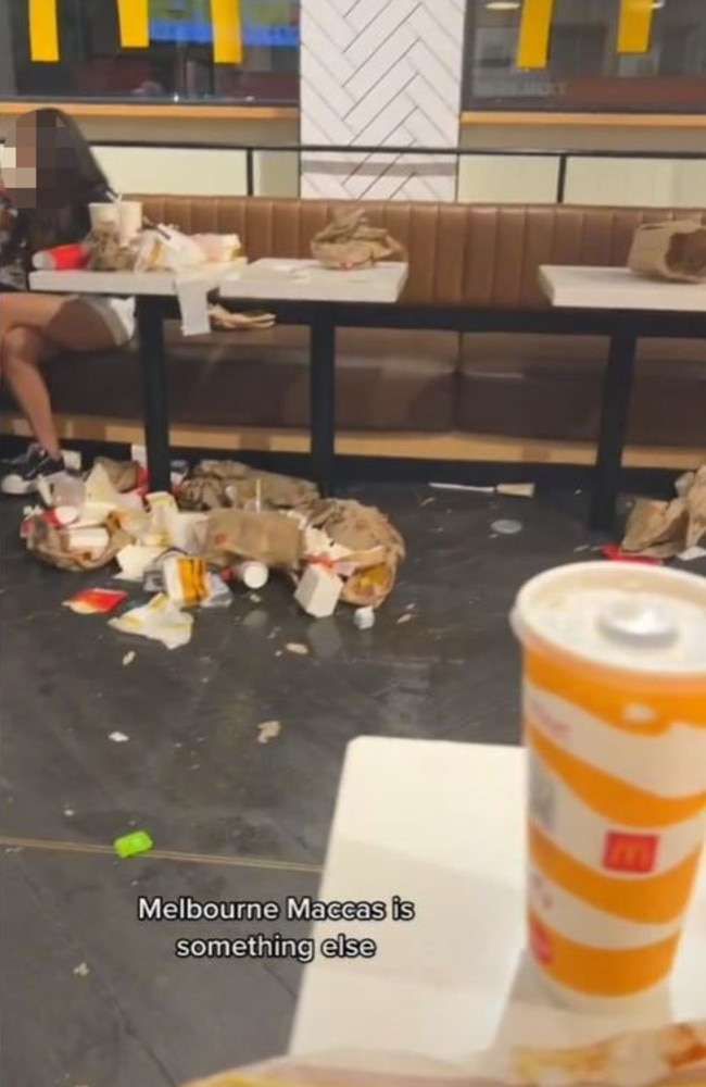 A TikTok user shared a now viral clip of a Melbourne Macca’s, describing it as ‘something else’. Picture: TikTok/alineshukurani