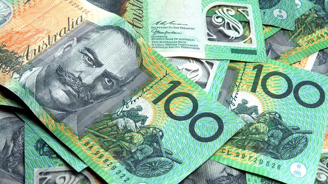 Lots of Australian 100 dollar notes. Australian money cash generic