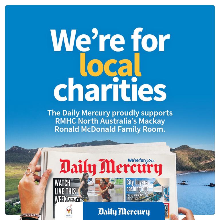 All profits from the sale of the Daily Mercury newspaper when it relaunches on Friday, August 27 will go to Ronald McDonald House Charities North Australia’s plans for a family room at Mackay Base Hospital.