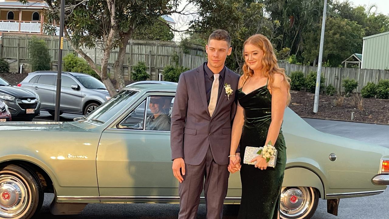 The students arrive at St Mary's College formal at the Brolga Theatre.