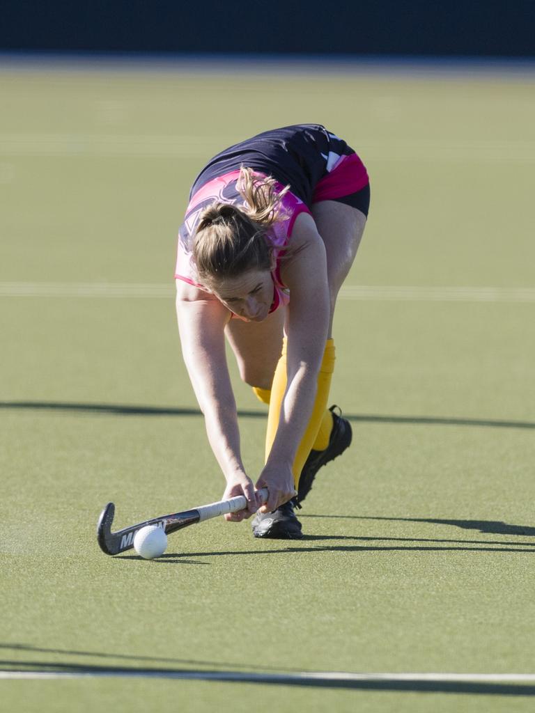 Angela Maroske of Toowoomba 2 against Maryborough 1.