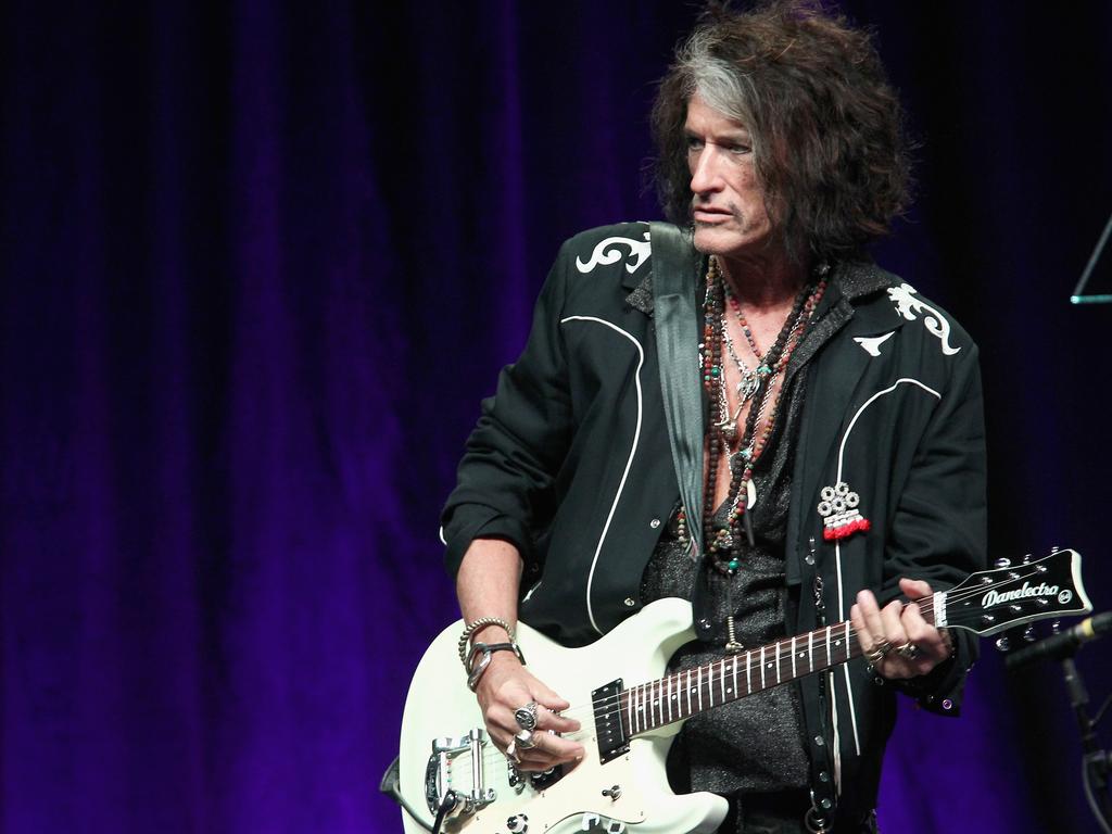 Joe Perry of Aerosmith onstage at Steven Tyler’s party. Picture: Getty Images for Janie's Fund