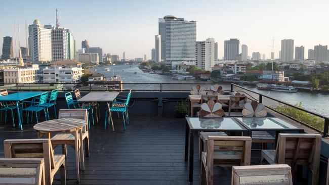 The rooftop bar and restaurant at the River View Guest House. Picture: Alamy