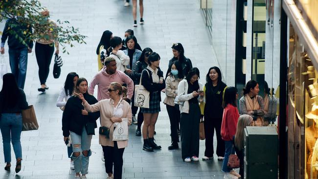 Retail shoppers out and about in Sydney on June 19. Picture: Bianca De Marchi/AAP