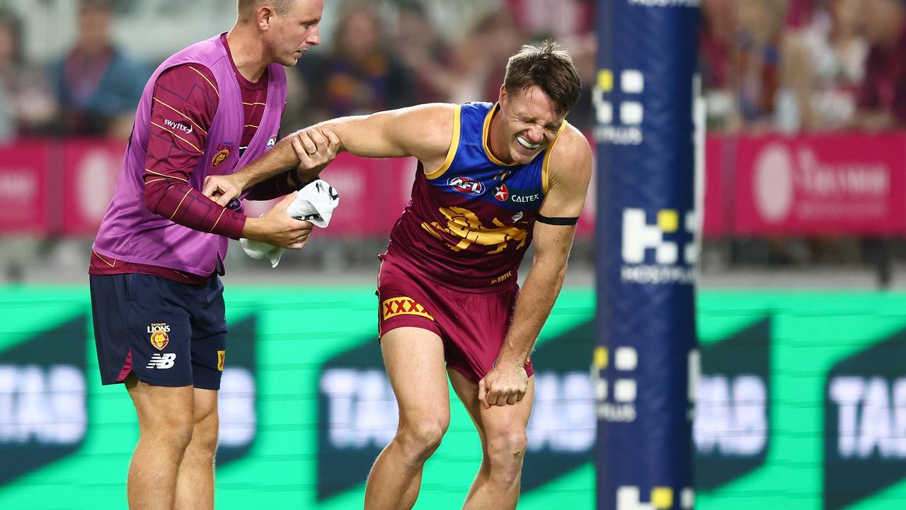 Lincoln McCarthy had made a strong return to training and was fit for Round 1 selection before his latest knee setback. (Photo by Chris Hyde/AFL Photos/via Getty Images )