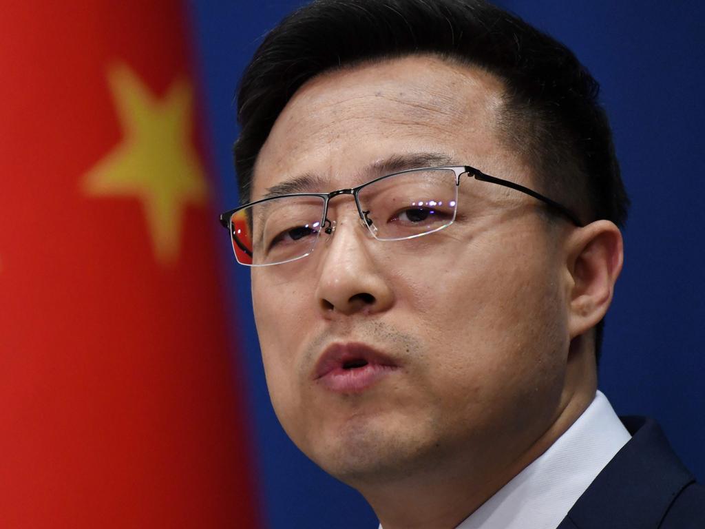 Chinese foreign ministry spokesman Zhao Lijian says he is not aware of the specifics regarding Australian trade officials hoping to have a phone call with the Chinese. Picture: Greg Baker/AFP